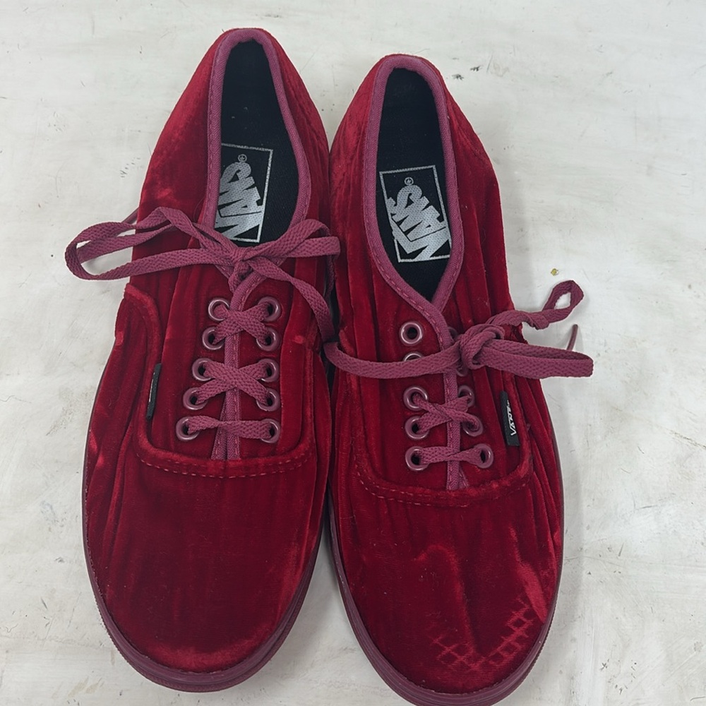 Vintage Vans Women's Sneakers in Deep Red - Picture 5 of 5